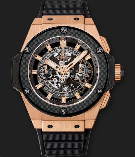 hublot king power unico king rose gold carbon|Hublot king gold 42mm.